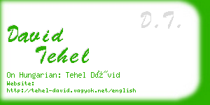 david tehel business card